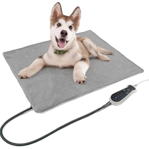 RC SLL Hunde-Heizkissen, elektrische Wärmekissen für Hunde und Katzen, wasserdichtes Haustier-Heizkissen mit intelligentem Thermostatschalter, Welpenheizkissen für Welpenkiste (PVC, 33 x 44 cm) von RC SLL