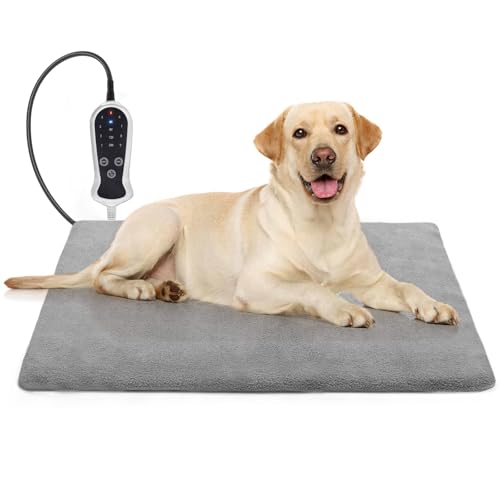 RC SLL Hunde-Heizkissen, elektrische Wärmekissen für Hunde und Katzen, wasserdichtes Haustier-Heizkissen mit intelligentem Thermostatschalter, Welpenheizkissen für Welpenkiste (PVC, 50 x 80 cm) von RC SLL