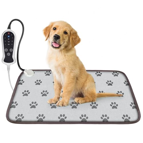 RC SLL Hunde-Heizkissen für große Hunde, Haustier-Heizkissen für Hunde und Katzen, wasserdicht, beheizte Haustierunterlage mit intelligentem Thermostatschalter, Welpenheizkissen für Welpenkiste von RC SLL