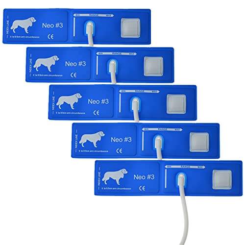5 Stück Veterinär-Blutdruckmanschetten, Tier Blutdruckmessgerät Manschette Zubehör, Haustiere Blutdruckmessgeräte Manschetten Set für Elefant, Pferd, Hund, Katze, Maus (#3-Hund,Blau (Wiederverwendbar) 5 Stück Veterinär-Blutdruckmanschetten, Tier Blutdruckmessgerät Manschette Zubehör, Haustiere Blutdruckmessgeräte Manschetten Set für Elefant, Pferd, Hund, Katze, Maus (#3-Hund,Blau (Wiederverwendbar) von RCDPK