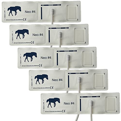 RCDPK 5 Stück Veterinär-Blutdruckmanschetten, Tier Blutdruckmessgerät Manschette Zubehör, Haustiere Blutdruckmessgeräte Manschetten Set für Elefant, Pferd, Hund, Katze, Maus (#4-Pferd, Weiß (Einweg)) RCDPK 5 Stück Veterinär-Blutdruckmanschetten, Tier Blutdruckmessgerät Manschette Zubehör, Haustiere Blutdruckmessgeräte Manschetten Set für Elefant, Pferd, Hund, Katze, Maus (#4-Pferd, Weiß (Einweg)) von RCDPK