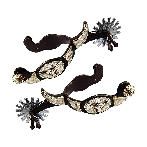 RDAHSUEHH 2 Stück Edelstahl-Pferdesporen West Cowboy, Stiefelsporen Dekoration für Reitstiefel, Herren und Damen, Reiter, Reiter, Reiter, Liebhaber, Dunkelbraun RDAHSUEHH 2 Stück Edelstahl-Pferdesporen West Cowboy, Stiefelsporen Dekoration für Reitstiefel, Herren und Damen, Reiter, Reiter, Reiter, Liebhaber, Dunkelbraun von RDAHSUEHH