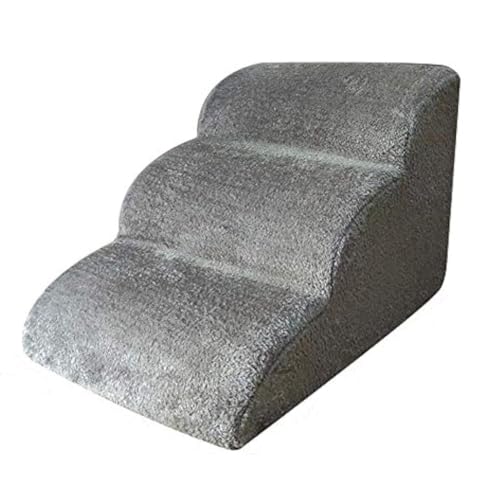 RDAHSUEHH Hundetreppe, rutschfest, 3 Ebenen, tragbare Haustierrampe, Leiter, hochdichter Schaumstoff, Hundetreppe mit abnehmbarem Bezug, für Hochbett, Couch von RDAHSUEHH