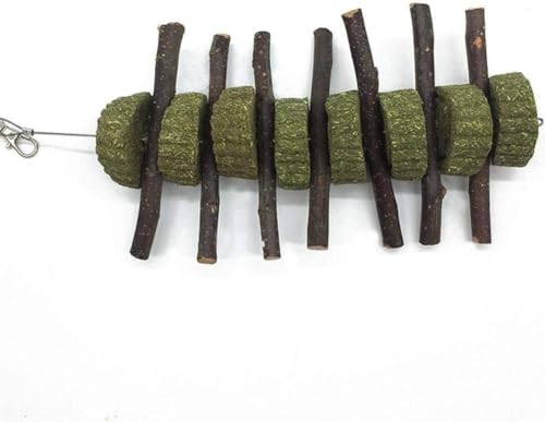 RDAHSUEHH Kleine Molarspieße für Haustiere, natürliches Kaninchen, Meerschweinchen, Haustiergrasball, Zweig, Backenzäge, Kauspiel, bietet stundenlange Stimulation Backenzähne Snacks von RDAHSUEHH