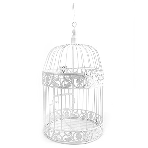 Vogelkäfig-Dekoration, Vintage-Stil, dekorativer Vogelkäfig, 19 x 35 cm, mit rundem Haken auf der Oberseite, Hochzeitstischdekoration Vogelkäfig-Dekoration, Vintage-Stil, dekorativer Vogelkäfig, 19 x 35 cm, mit rundem Haken auf der Oberseite, Hochzeitstischdekoration von RDAHSUEHH