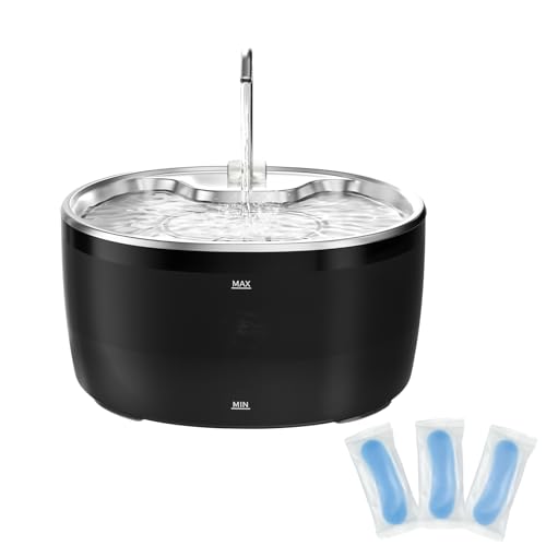 RDJ-DISPENSER Katzenbrunnen Edelstahl Trinkbrunnen für Katze,Katzenbrunnen für Katzen -3.2L Ultra leise Wasserbrunnen für Katzen - katzentrinkbrunnen für Hunde mit Wasserstandsfenster drei Filter Sets RDJ-DISPENSER Katzenbrunnen Edelstahl Trinkbrunnen für Katze,Katzenbrunnen für Katzen -3.2L Ultra leise Wasserbrunnen für Katzen - katzentrinkbrunnen für Hunde mit Wasserstandsfenster drei Filter Sets von RDJ-DISPENSER