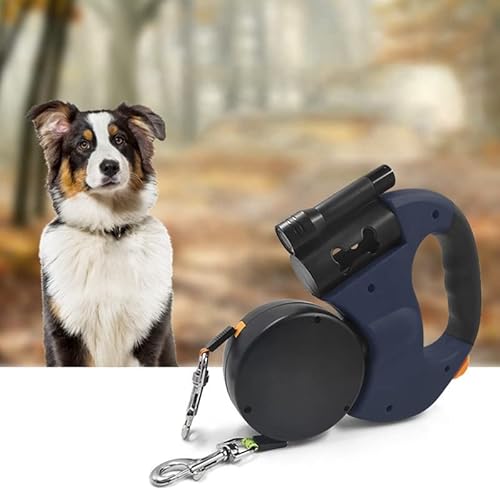 Doppelleine für Hunde, mit Licht, einziehbar, mit doppeltem Traktionsseil, tragbar, für 2 Hunde Doppelleine für Hunde, mit Licht, einziehbar, mit doppeltem Traktionsseil, tragbar, für 2 Hunde von REACHYEA
