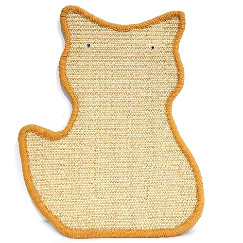 READY TO PETS Herz-Kratzmatte für Katzen, Sisal-Material, Wandmontage und Bodenbefestigung mit Klettband (Einheitsgröße, Cat B) von READY TO PETS