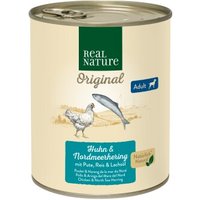 REAL NATURE Adult Huhn & Nordmeerhering 12x800 g von REAL NATURE