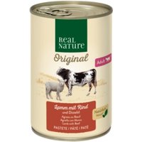REAL NATURE Adult Lamm mit Rind und Distelöl 6x400 g von REAL NATURE