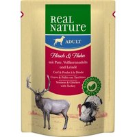 REAL NATURE Adult Pouches Hirsch und Huhn 12x300 g von REAL NATURE