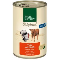 REAL NATURE Original Nassfutter für Hunde Adult Pute mit Kalb 12x400 g REAL NATURE Original Nassfutter für Hunde Adult Pute mit Kalb 12x400 g von REAL NATURE