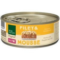 REAL NATURE Filet & Mousse Adult Huhn mit Kürbiskernöl 6x85 g von REAL NATURE