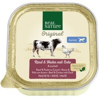 REAL NATURE Nassfutter Hund, Junior, Rind und Huhn mit Ente 17x100 g von REAL NATURE