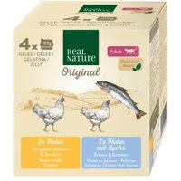 REAL NATURE Original Nassfutter Katze, Adult, Gelée Mixpaket 4x100 g von REAL NATURE