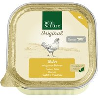 REAL NATURE Original Katze Nassfutter, Senior, Ragout, Huhn mit grünen Bohnen 16x100 g von REAL NATURE