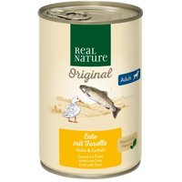 REAL NATURE Original Nassfutter für Hunde Adult Ente mit Forelle 12x400 g REAL NATURE Original Nassfutter für Hunde Adult Ente mit Forelle 12x400 g von REAL NATURE