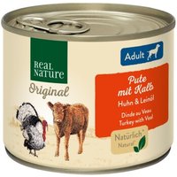 REAL NATURE Original Nassfutter für Hunde Adult Pute mit Kalb 6x200 g REAL NATURE Original Nassfutter für Hunde Adult Pute mit Kalb 6x200 g von REAL NATURE