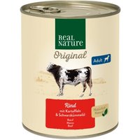REAL NATURE Original Nassfutter für Hunde Adult Rind mit Kartoffel 24x800 g von REAL NATURE