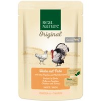 REAL NATURE Original Nassfutter Katze, Senior 12x85 g Huhn mit Pute, roter Paprika und Nachtkerzenöl, in Sauce REAL NATURE Original Nassfutter Katze, Senior 12x85 g Huhn mit Pute, roter Paprika und Nachtkerzenöl, in Sauce von REAL NATURE