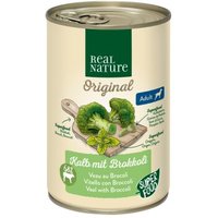REAL NATURE Superfood Adult Kalb mit Brokkoli 6x400 g von REAL NATURE