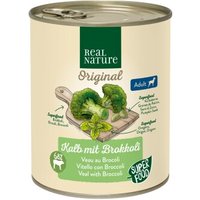 REAL NATURE Superfood Adult Kalb mit Brokkoli 6x800 g von REAL NATURE