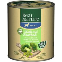 REAL NATURE Superfood Adult Kalb mit Brokkoli 12x800 g von REAL NATURE