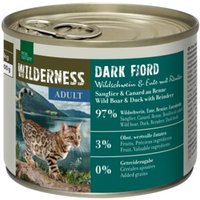 REAL NATURE WILDERNESS Adult Dark Fjord Wildschwein mit Ente & Rentier 6x200 g von REAL NATURE