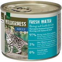 REAL NATURE WILDERNESS Adult Fresh Water Hering mit Lachs & Ente 6x200 g von REAL NATURE