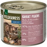 REAL NATURE WILDERNESS Adult Great Plains Huhn & Kaninchen 6x200 g von REAL NATURE