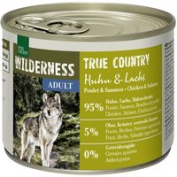 REAL NATURE WILDERNESS Nassfutter für Hunde Adult True Country, Huhn und Lachs 6x200 g von REAL NATURE