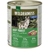 REAL NATURE WILDERNESS Nassfutter für Hunde Adult Deep Forest, Wildschwein mit Hirsch 6x800 g von REAL NATURE