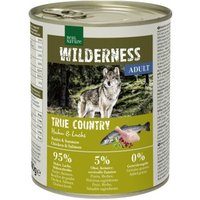 REAL NATURE WILDERNESS Nassfutter für Hunde Adult True Country, Huhn und Lachs 6x800 g von REAL NATURE