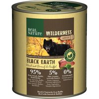 REAL NATURE WILDERNESS Adult Black Earth Rind mit Strauß & Büffel 12x800 g von REAL NATURE
