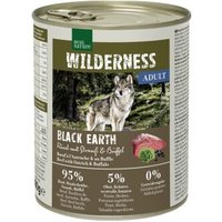 REAL NATURE WILDERNESS Nassfutter für Hunde Adult Black Earth, Rind mit Strauß und Büffel 24x800 g von REAL NATURE