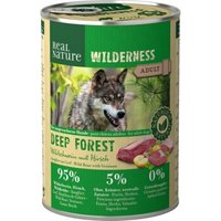 REAL NATURE WILDERNESS Adult Deep Forest Wildschwein mit Hirsch 12x400 g von REAL NATURE