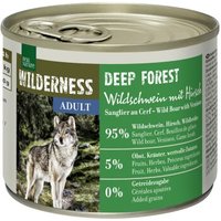 REAL NATURE WILDERNESS Nassfutter für Hunde Adult Deep Forest, Wildschwein mit Hirsch 24x200 g von REAL NATURE