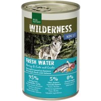REAL NATURE WILDERNESS Nassfutter für Hunde Adult Fresh Water, Hering, Lachs und Ente 12x400 g von REAL NATURE