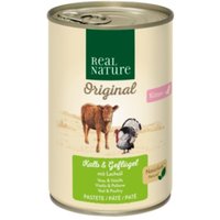 REAL NATURE Kitten Kalb und Geflügel mit Lachsöl 12x400 g von REAL NATURE