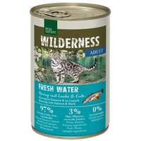 REAL NATURE WILDERNESS Adult Fresh Water Hering mit Lachs & Ente 12x400 g von REAL NATURE