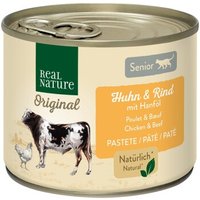 REAL NATURE Senior Huhn & Rind mit Hanföl 12x200 g von REAL NATURE