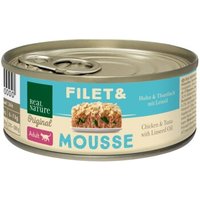 REAL NATURE Filet & Mousse Adult Huhn & Thunfisch mit Leinöl 12x85 g von REAL NATURE