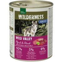 REAL NATURE WILDERNESS Nassfutter für Hunde Adult Wild Valley, Pferd und Rind 12x800 g von REAL NATURE