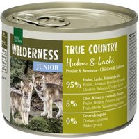 REAL NATURE WILDERNESS Nassfutter für Hunde Junior True Country, Huhn und Lachs 12x200 g von REAL NATURE