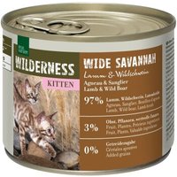 REAL NATURE WILDERNESS Kitten Wide Savannah Lamm & Wildschwein 6x200 g von REAL NATURE