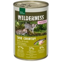 REAL NATURE WILDERNESS Kitten True Country, Huhn und Lachs 12x400 g von REAL NATURE