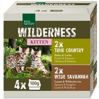 REAL NATURE WILDERNESS Nassfutter Katze, Kitten Multipack 4x100 g von REAL NATURE
