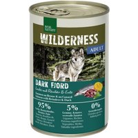 REAL NATURE WILDERNESS Nassfutter für Hunde Adult Dark Fjord, Lachs mit Rentier und Ente 24x400 g von REAL NATURE