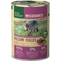 REAL NATURE WILDERNESS Nassfutter für Hunde Adult Mellow Fields, Büffel und Lamm 24x400 g von REAL NATURE