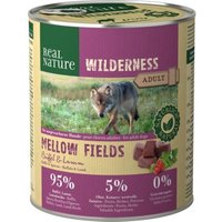 REAL NATURE WILDERNESS Nassfutter für Hunde Adult Mellow Fields, Büffel und Lamm 24x800 g von REAL NATURE
